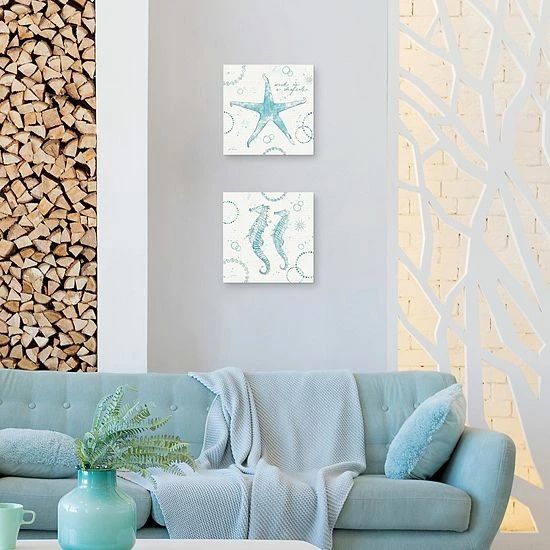 Master Piece Coastal Splash I & III By Katie Pertiet Canvas Wall Art 2-piece Set 2 Master Piece Coastal Splash I & III By Katie Pertiet Canvas Wall Art 2-piece Set - Image 2