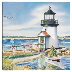 Master Piece Holiday Lighthouse Wall Decor