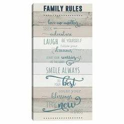 Master Piece Family Rules Canvas Wall Art