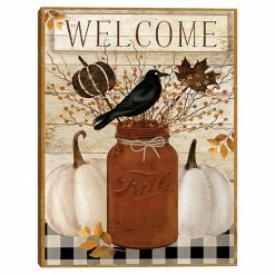 Master Piece Fall Colored Mason Jar Wall Decor
