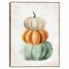 Master Piece Pumpkin Stack Framed Canvas Wall Art