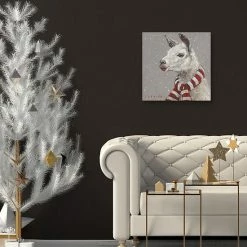 Master Piece Llama With Red & White Scarf Wall Decor -Master Piece Shop unnamed file 2827