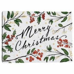 Master Piece Christmas Lovebirds Greenery Canvas Wall Art