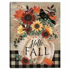 Master Piece Fall Pumpkin Bouquet By B Albert Canvas Wall Art