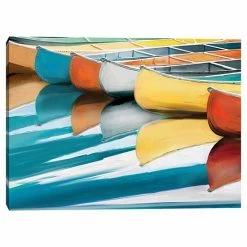 Master Piece Canoes Canvas Wall Art By Studio Arts
