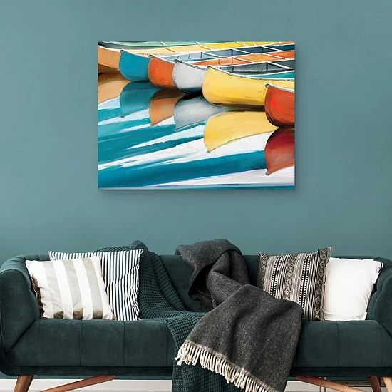 Master Piece Canoes Canvas Wall Art By Studio Arts 2 Master Piece Canoes Canvas Wall Art By Studio Arts - Image 2