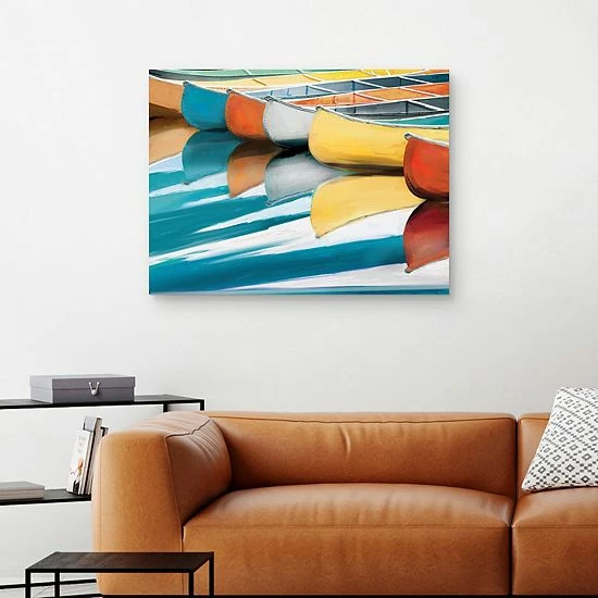 Master Piece Canoes Canvas Wall Art By Studio Arts 3 Master Piece Canoes Canvas Wall Art By Studio Arts - Image 3