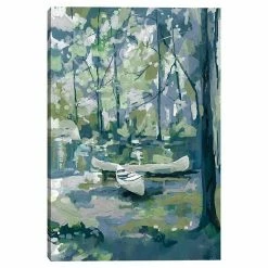 Master Piece Canoe Clearing Canvas Wall Art By Studio Arts