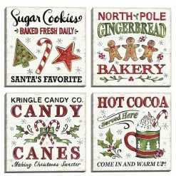 Master Piece Christmas Treats II, Christmas Treats III, Christmas Treats IV & Christmas Treats V Canvas Wall Art 4-Piece Set