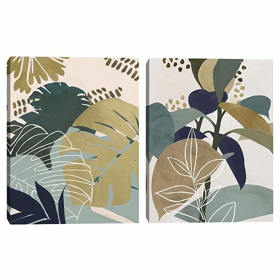 Master Piece Island Dreams I & II Canvas Wall Art By Studio Arts 2-Piece Set 1 Master Piece Island Dreams I & II Canvas Wall Art By Studio Arts 2-Piece Set