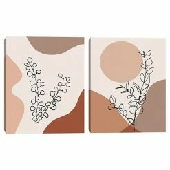 Master Piece Botanical Line I & II Wall Art 2-Piece Set
