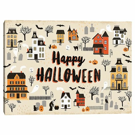 Master Piece Spooky Village I Cream Canvas Wall Art 1 Master Piece Spooky Village I Cream Canvas Wall Art