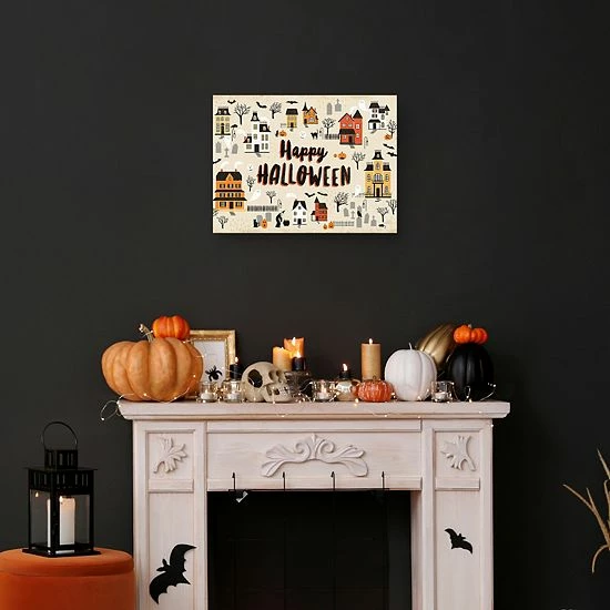 Master Piece Spooky Village I Cream Canvas Wall Art 2 Master Piece Spooky Village I Cream Canvas Wall Art - Image 2