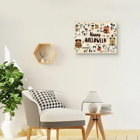 Master Piece Spooky Village I Cream Canvas Wall Art 3 Master Piece Spooky Village I Cream Canvas Wall Art - Image 3