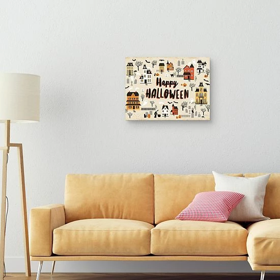 Master Piece Spooky Village I Cream Canvas Wall Art 4 Master Piece Spooky Village I Cream Canvas Wall Art - Image 4