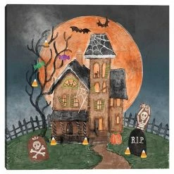Master Piece Haunted Villa Canvas Wall Art