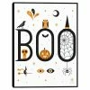 Master Piece Boo Bright White Framed Canvas Wall Art