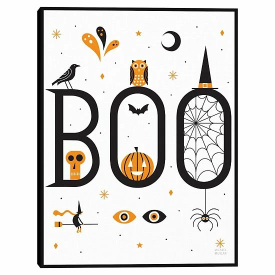 Master Piece Boo Bright White Framed Canvas Wall Art 1 Master Piece Boo Bright White Framed Canvas Wall Art