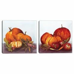 Master Piece Watercolor Harvest II Crop REV & Watercolor Harvest II Crop REV Canvas Wall Art 2-Piece Set