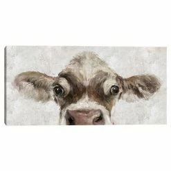 Master Piece Cow Peek Canvas Wall Art
