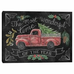Master Piece Christmas Chalk V Canvas Wall Art