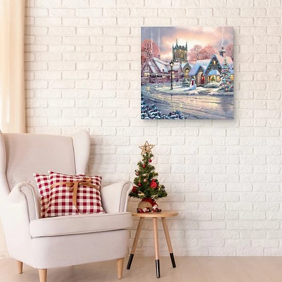 Master Piece Snowy Village Canvas Wall Art 2 Master Piece Snowy Village Canvas Wall Art - Image 2