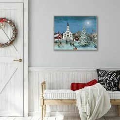 Master Piece Christmas Scene Moon Framed Canvas Wall Art -Master Piece Shop unnamed file 770