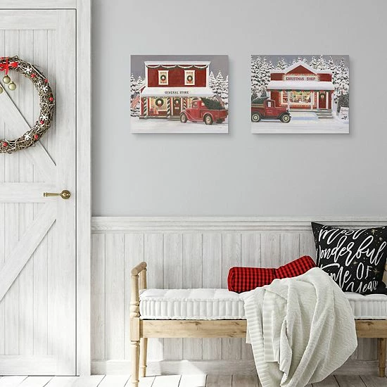 Master Piece Holiday Moments I Gray & Holiday Moments II Gray Canvas Wall Art 2-Piece Set 2 Master Piece Holiday Moments I Gray & Holiday Moments II Gray Canvas Wall Art 2-Piece Set - Image 2
