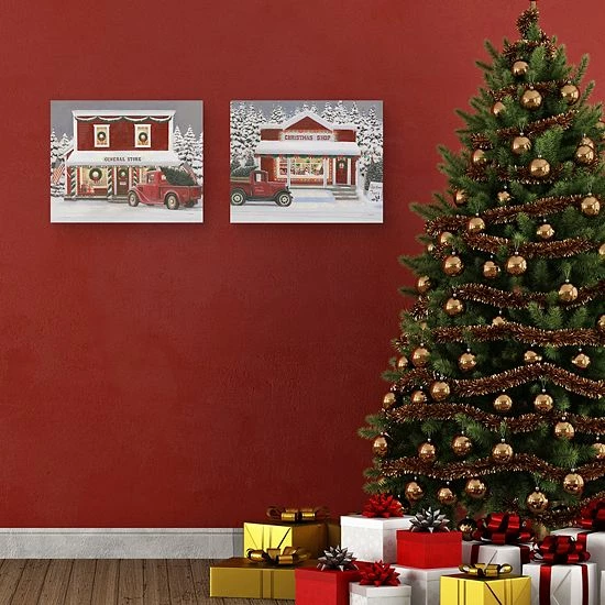 Master Piece Holiday Moments I Gray & Holiday Moments II Gray Canvas Wall Art 2-Piece Set 3 Master Piece Holiday Moments I Gray & Holiday Moments II Gray Canvas Wall Art 2-Piece Set - Image 3