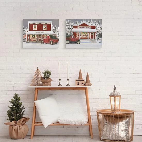 Master Piece Holiday Moments I Gray & Holiday Moments II Gray Canvas Wall Art 2-Piece Set 4 Master Piece Holiday Moments I Gray & Holiday Moments II Gray Canvas Wall Art 2-Piece Set - Image 4