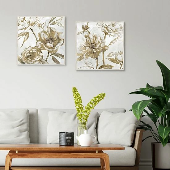 Master Piece Peony Glitz Framed Wall Art 3 Master Piece Peony Glitz Framed Wall Art - Image 3